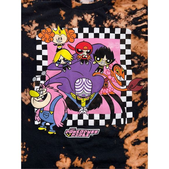 Powerpuff Girls Mojo Jojo & Villains Bleached Tee - Picture 3 of 4